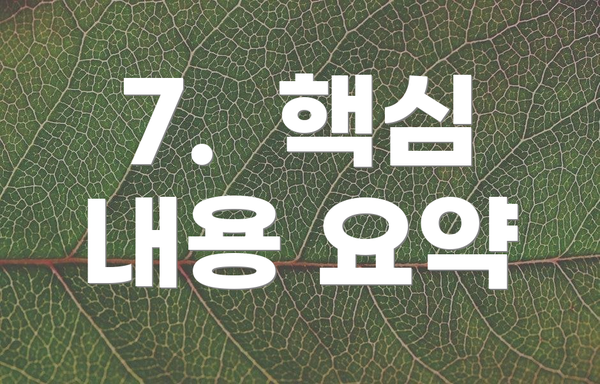 7.  핵심 내용 요약
