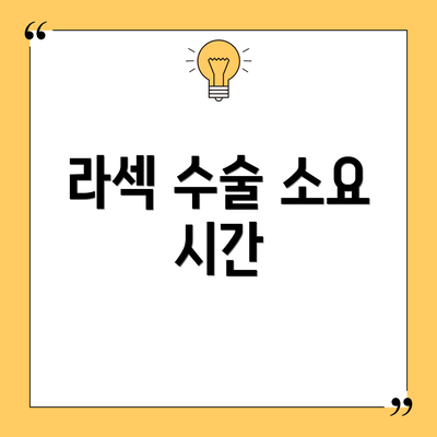 라섹 수술 소요 시간
